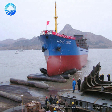 Lanzamiento de la nave y elevación de bolsas de aire inflable de goma marina